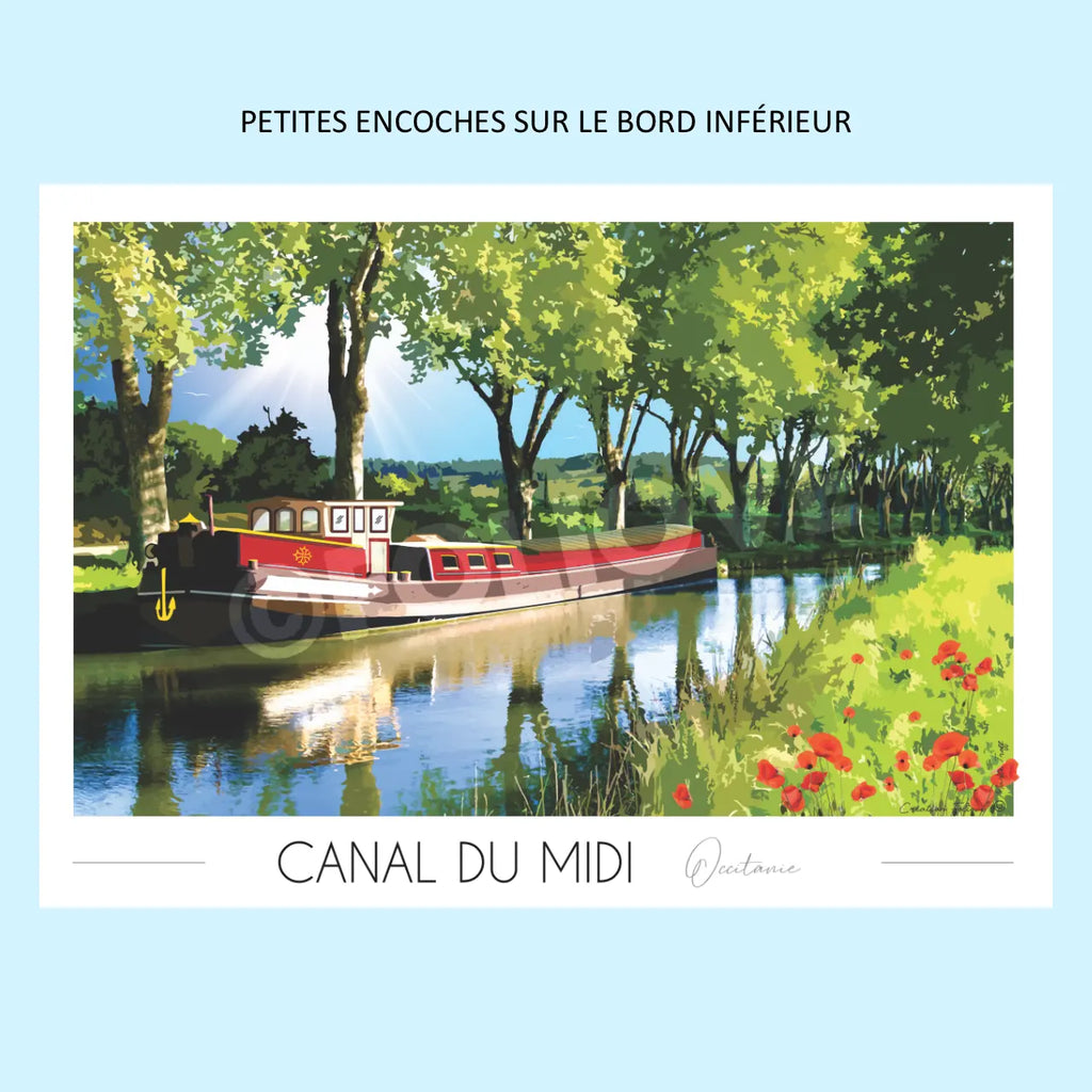 Affiche Canal du Midi | Imparfaite 30x42 cm