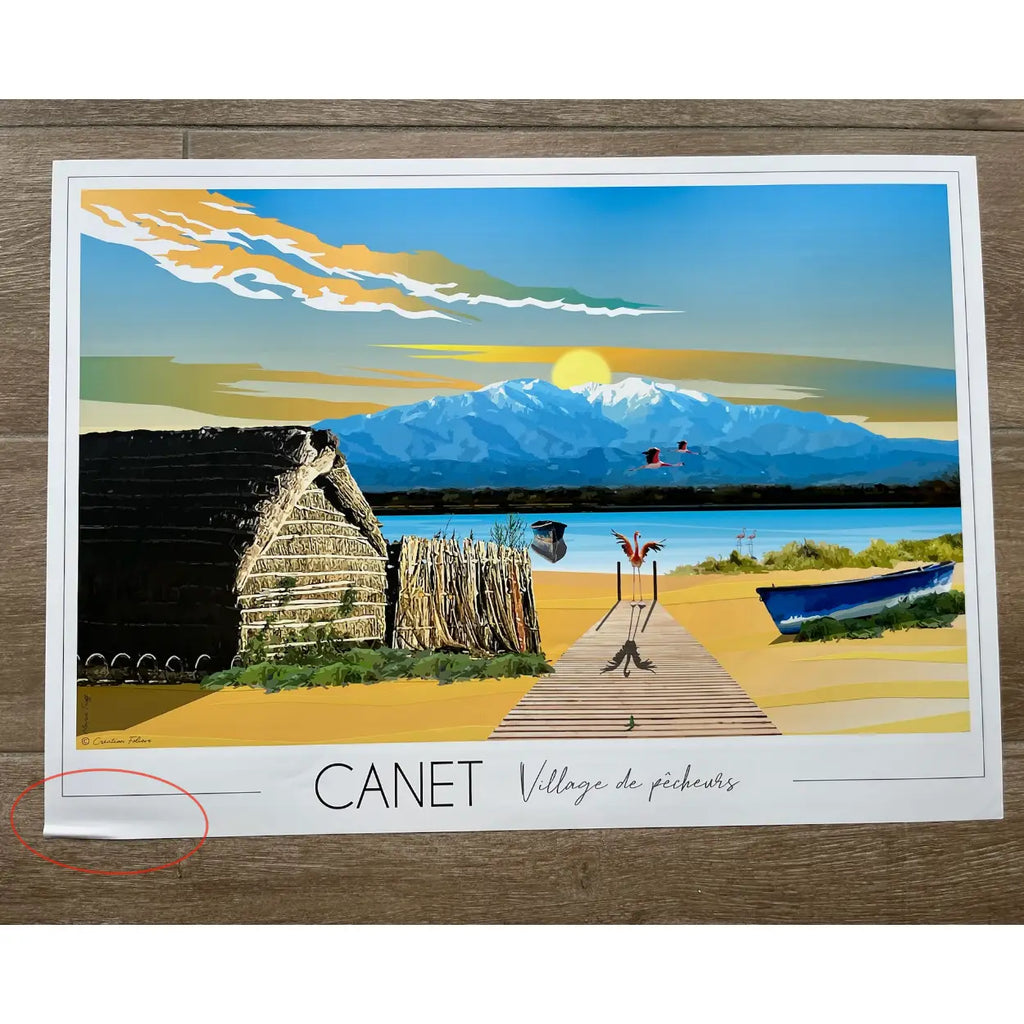 Affiche Canet en Roussillon | Imparfaite 50x70 cm