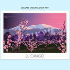 Affiche Canigou Pêchers en fleurs | Imparfaite 50x70 cm