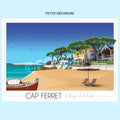 Cap Ferret Village de l'Herbe Poster | Imparfaite 50x70 cm