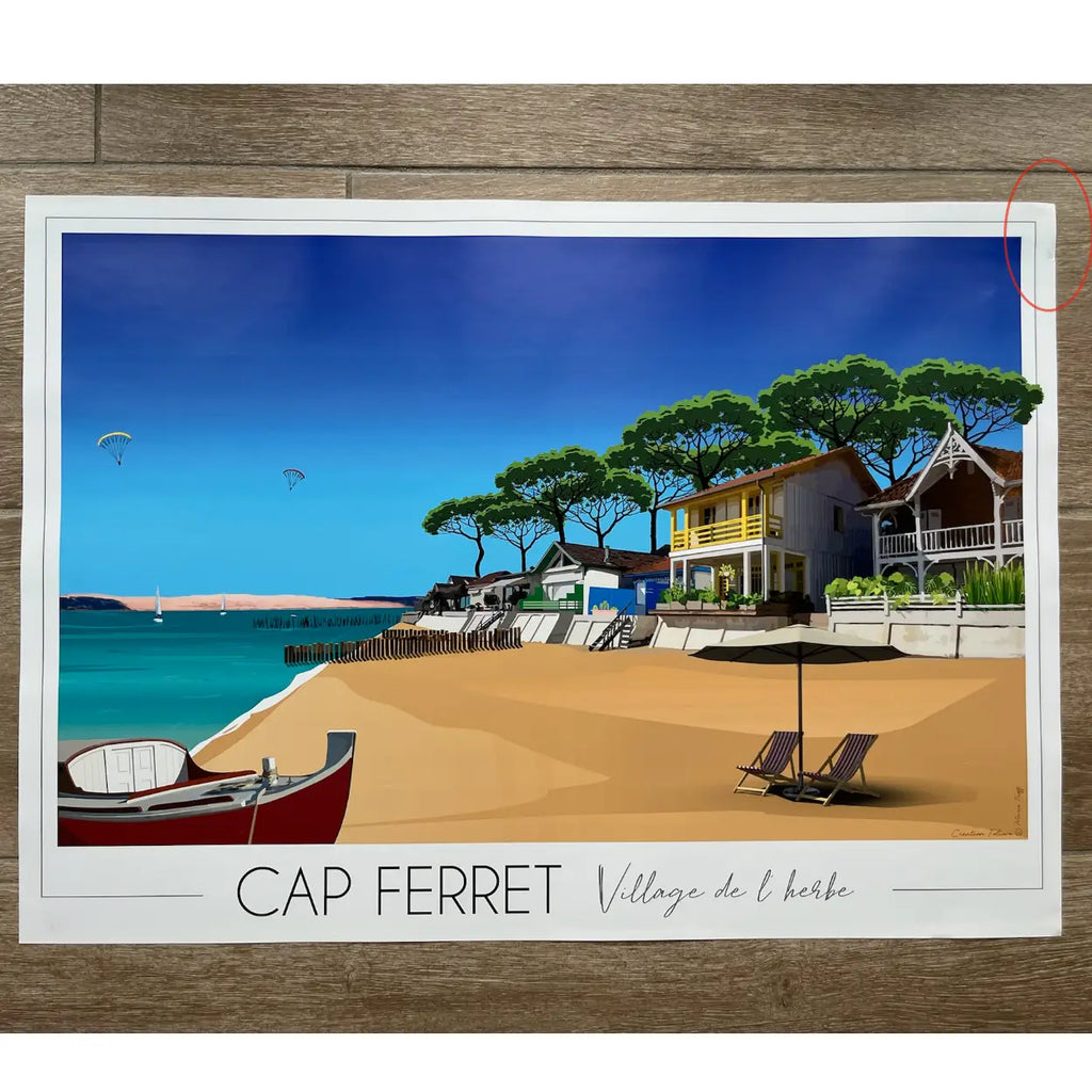 Cap Ferret Village de l'Herbe Poster | Imparfaite 50x70 cm