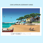 Affiche Cap Ferret Village de l'Herbe | Imparfaite 30x42 cm