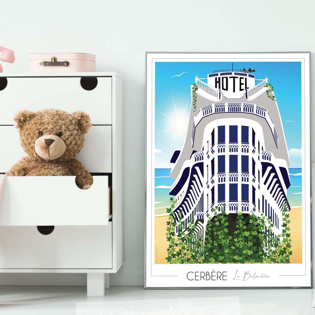 Affiche Cerbère Hôtel Belvédère du rayon vert
