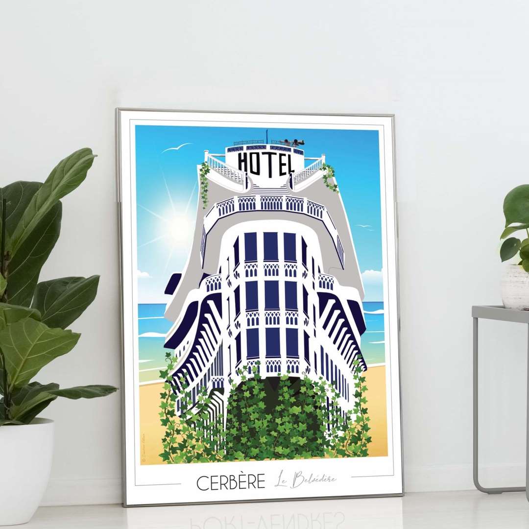 Affiche Cerbère Hôtel Belvédère du rayon vert