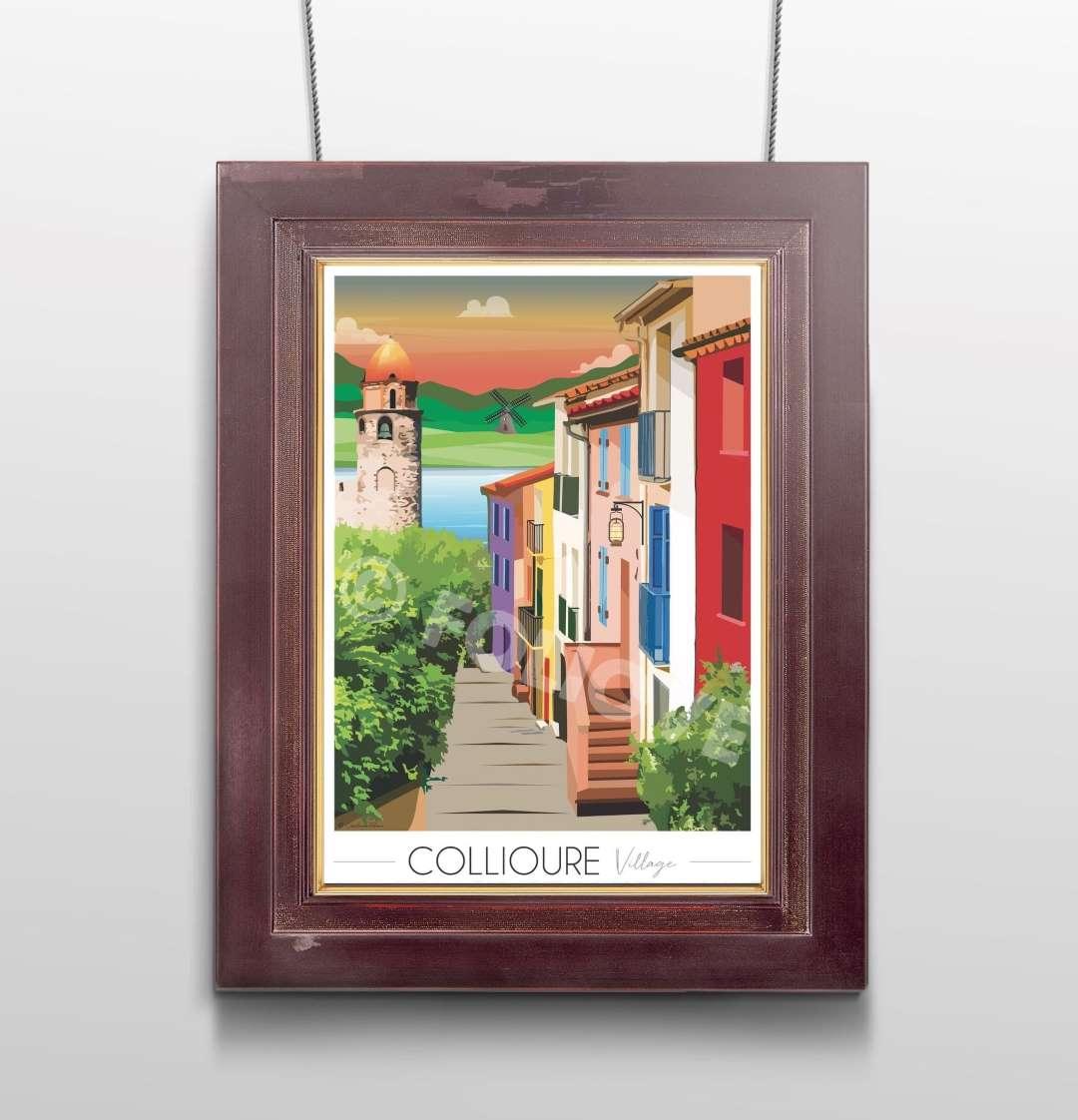 Affiche Collioure Village