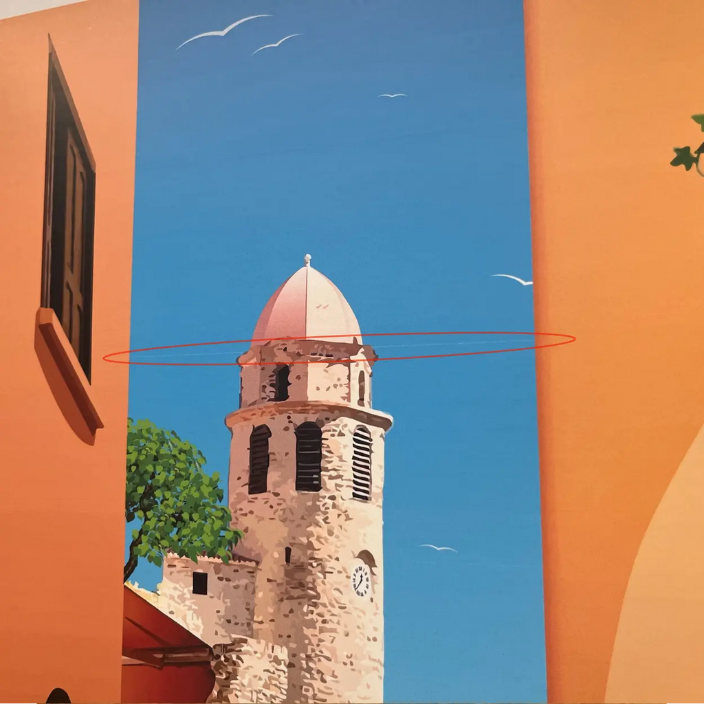 Affiche Collioure Clocher | Imparfaite 30x42 cm