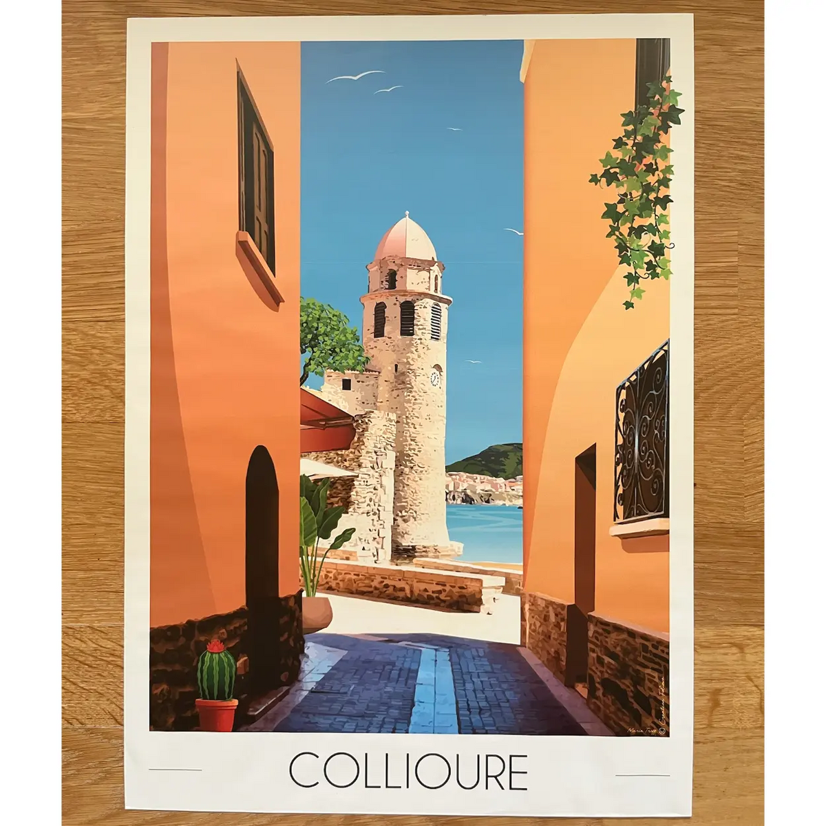 Affiche Clocher de Collioure | Imparfaite 30x42 cm