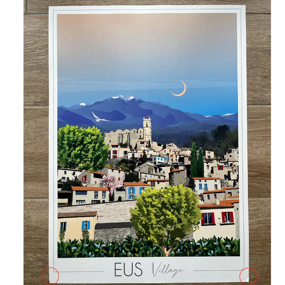 Affiche Eus Village | Imparfaite 50x70 cm