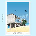 Affiche de Gruissan - Maisons sur pilotis | Imparfaite 50x70
