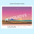 Affiche Gruissan Plage des Chalets | Imparfaite 50x70 cm