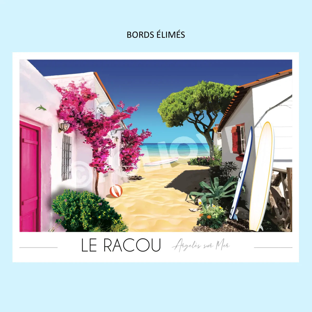 Affiche Plage du Racou imparfaite | 30x42 cm