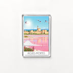 Aimant pour frigo Aigues mortes vue de face