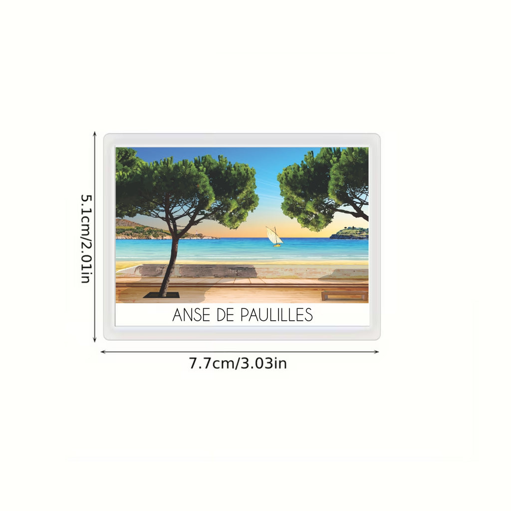 Dimensions Aimant pour frigo Anse de Paulilles
