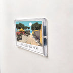 Aimant pour frigo souvenir Argeles sur mer vue de profil