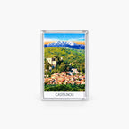 Aimant pour frigo souvenir Castelnou vue de face