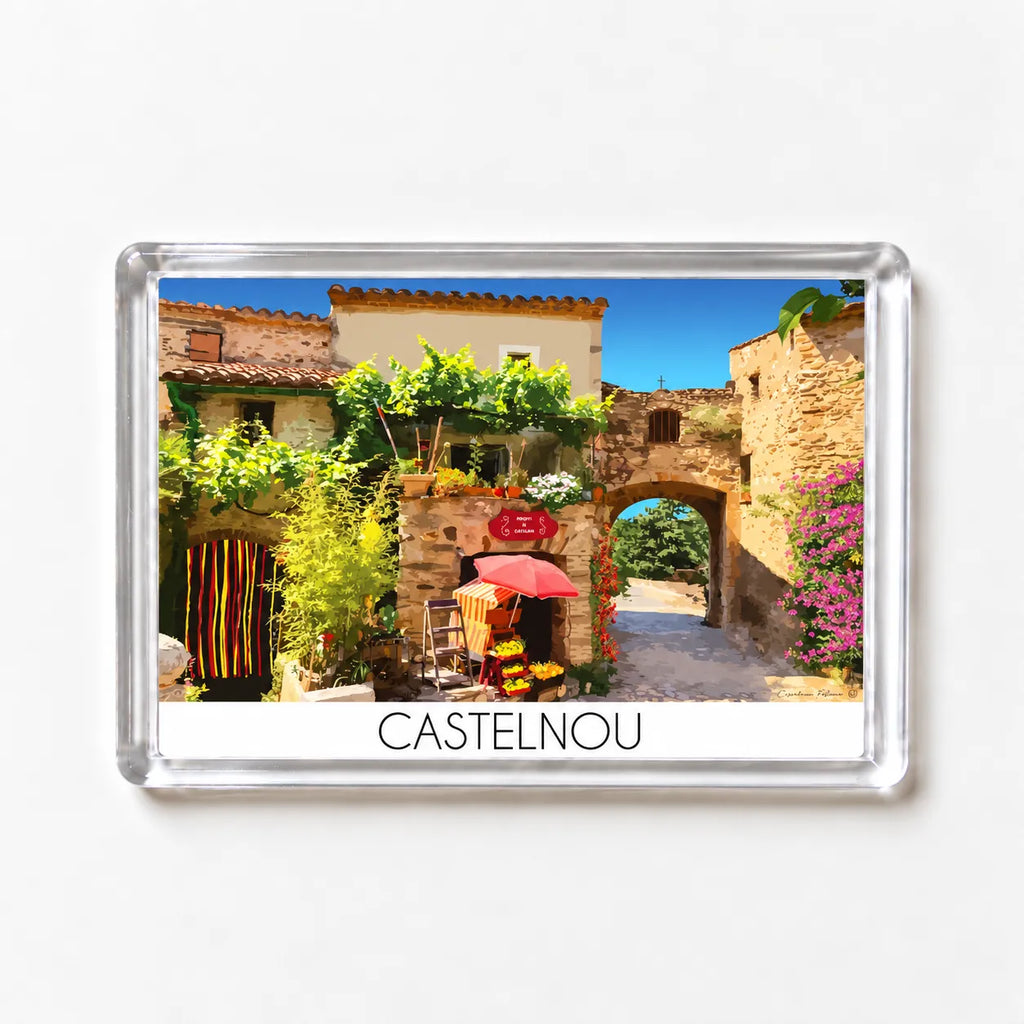 aimant frigo castelnou village vue de face