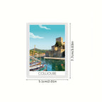 dimensions de l'aimant de frigo Collioure chateau royal