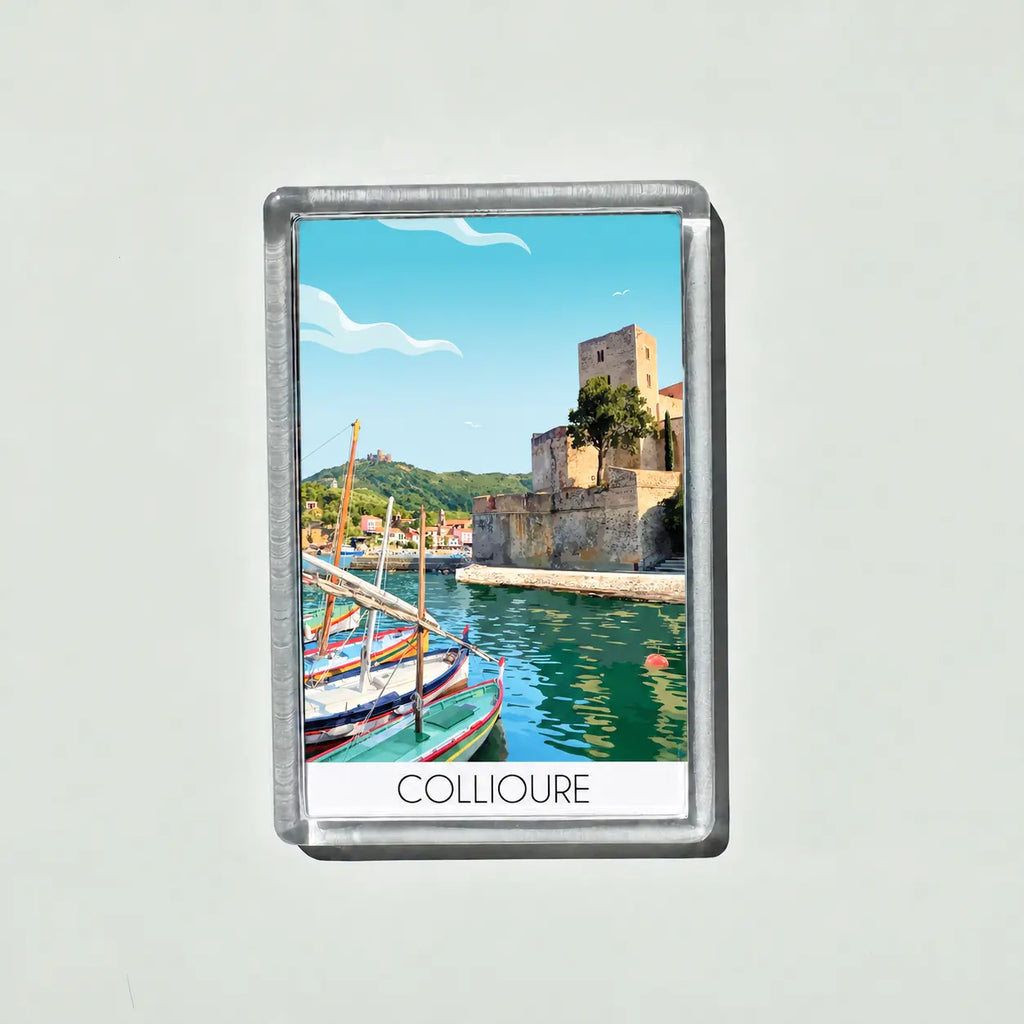 aimant pour frigo collioure chateau vue de face