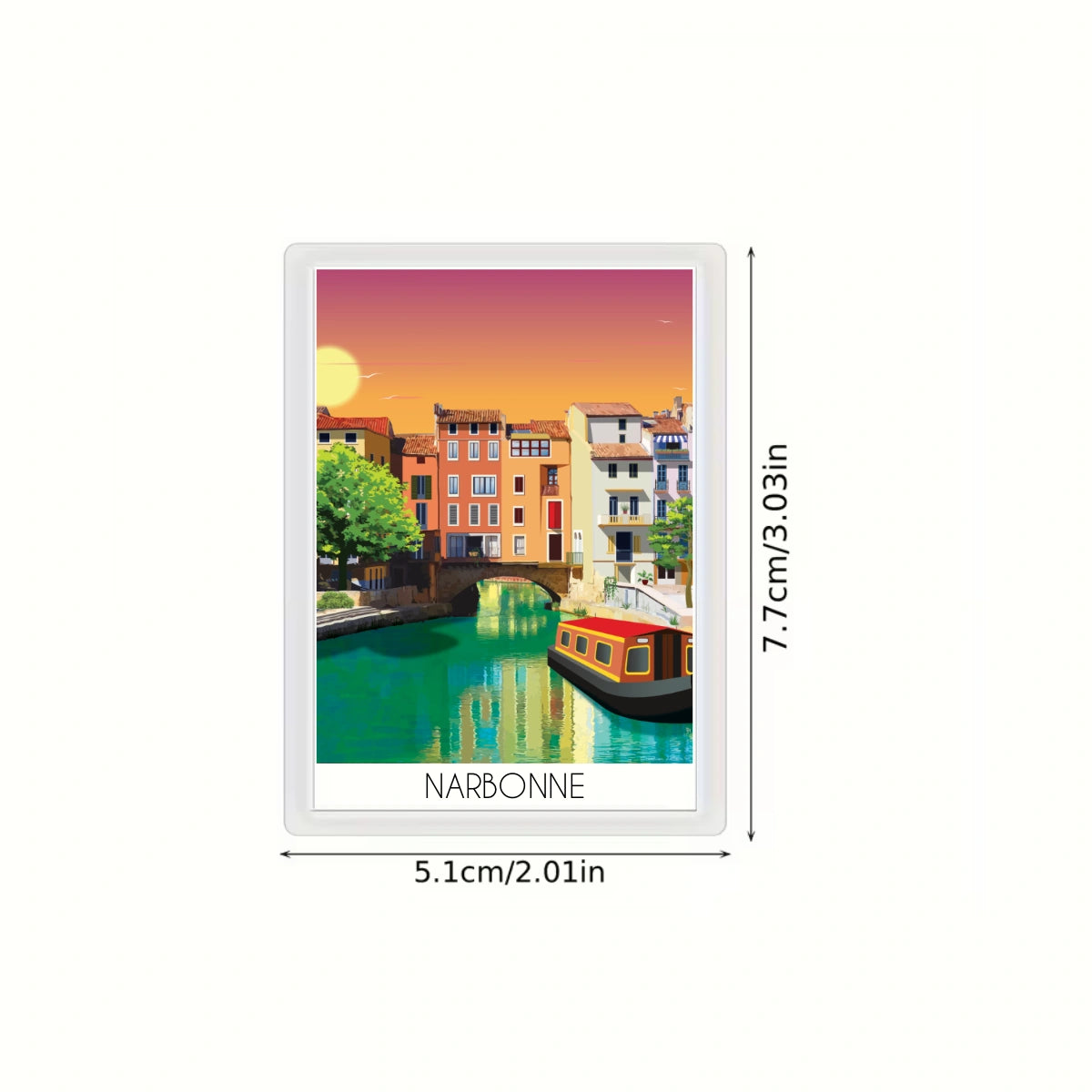 Narbonne Pont des Marchands Magnet