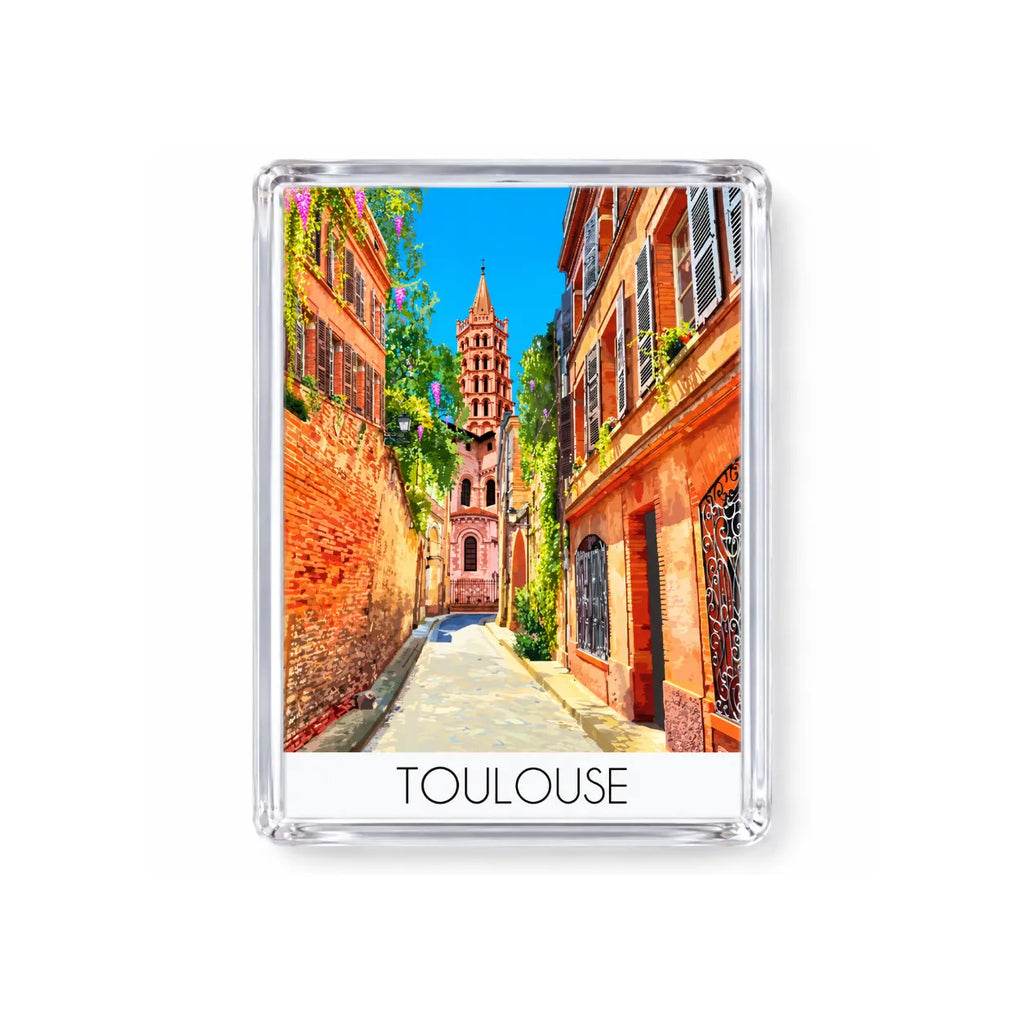 Aimant pour frigo Toulouse vue de face