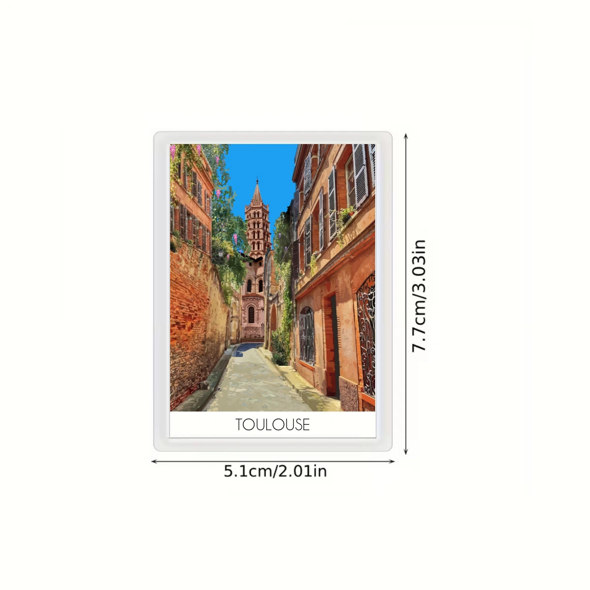 Aimant pour frigo Toulouse dimensions