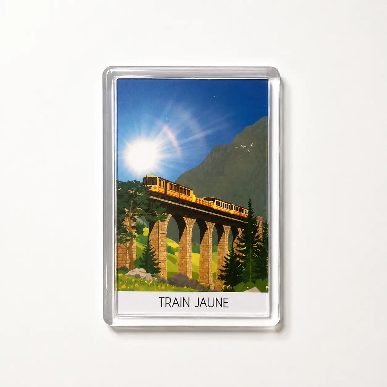Magnet Train Jaune Pont Séjourné