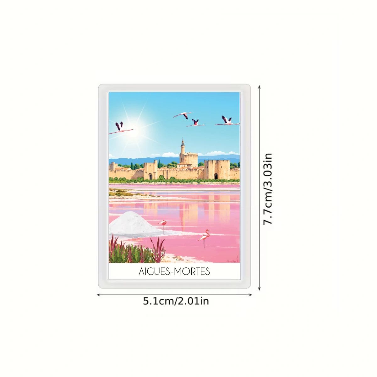Dimensions de l'aimant pour frigo Aigues-Mortes