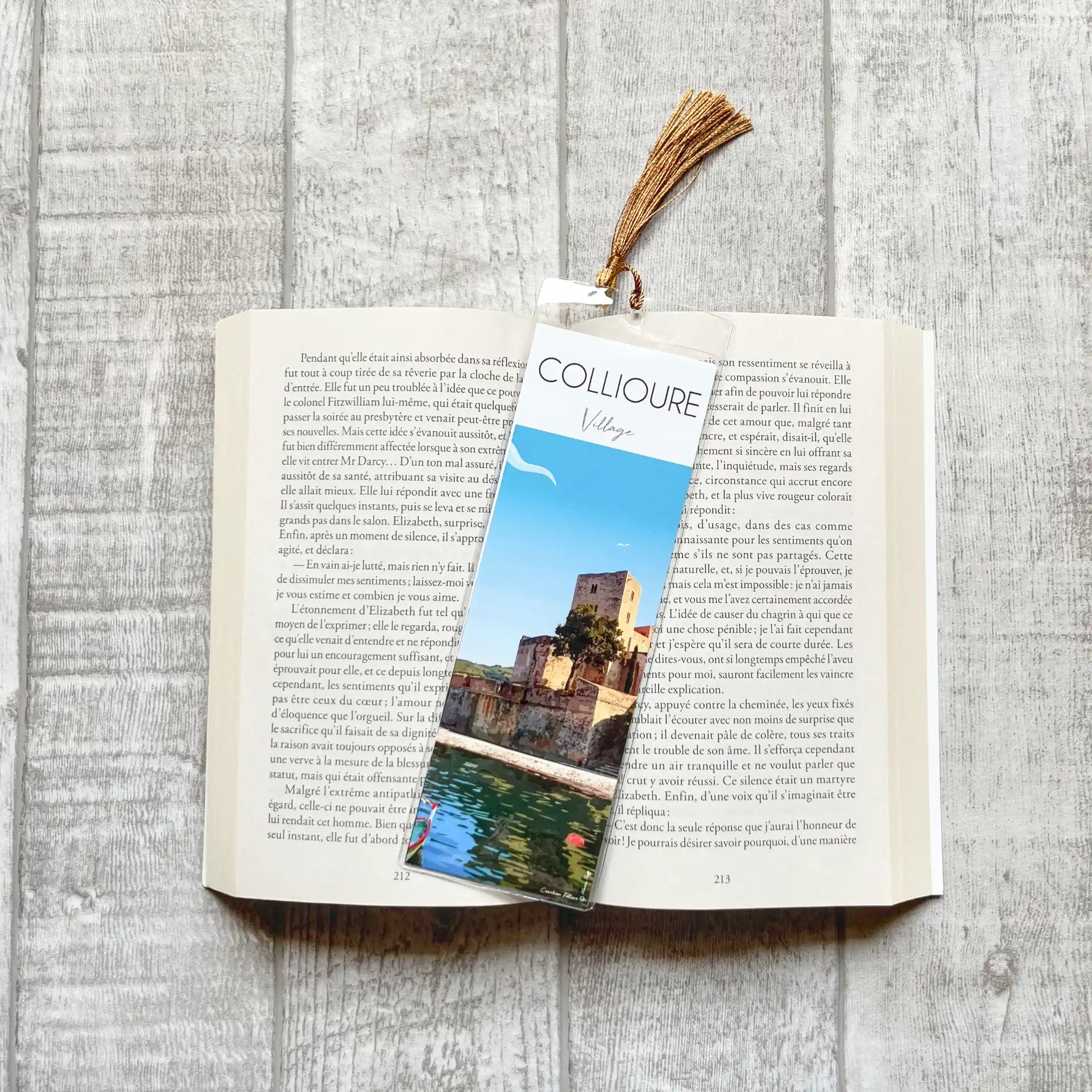 souvenir de collioure pour marque page de livre