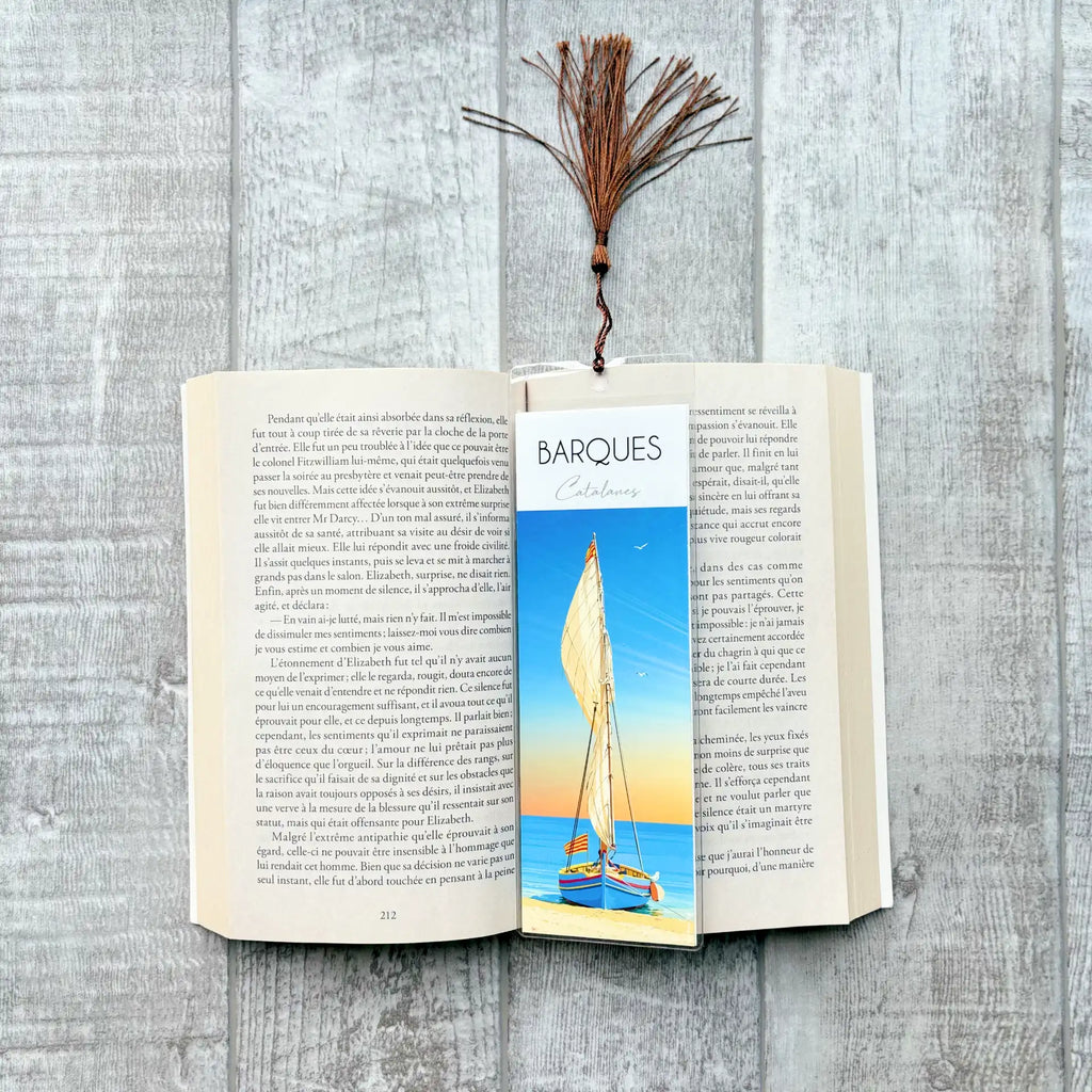 Marque-pages Barque Catalane bleue