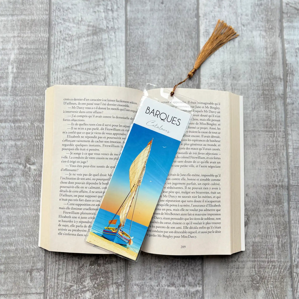 Marque-pages Barque Catalane bleue