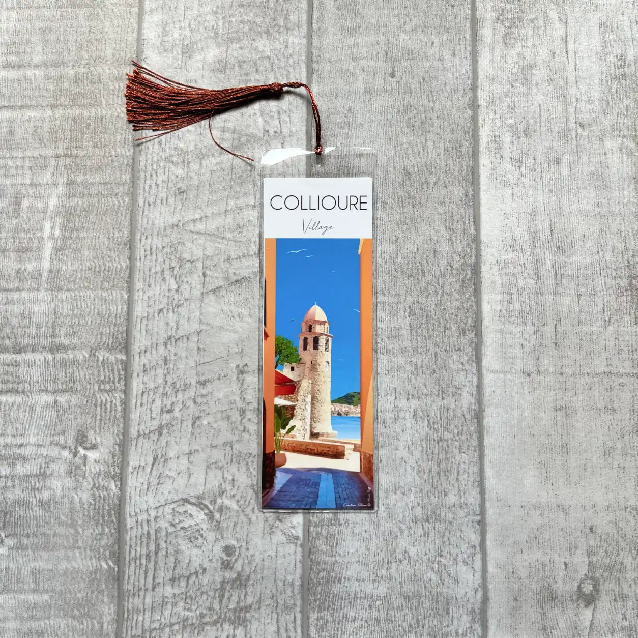 Marque-page Collioure clocher - vue 2