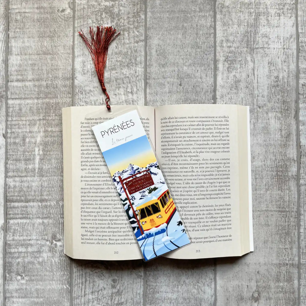 Marque-page Train jaune Bolquère - vue 3