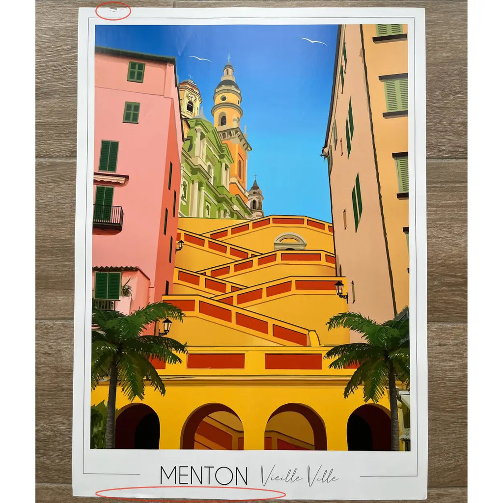 Affiche Menton Vieille ville | Imparfaite 50x70 cm