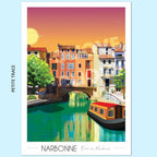Affiche Narbonne Pont des Marchands | Imparfaite 30x42 cm