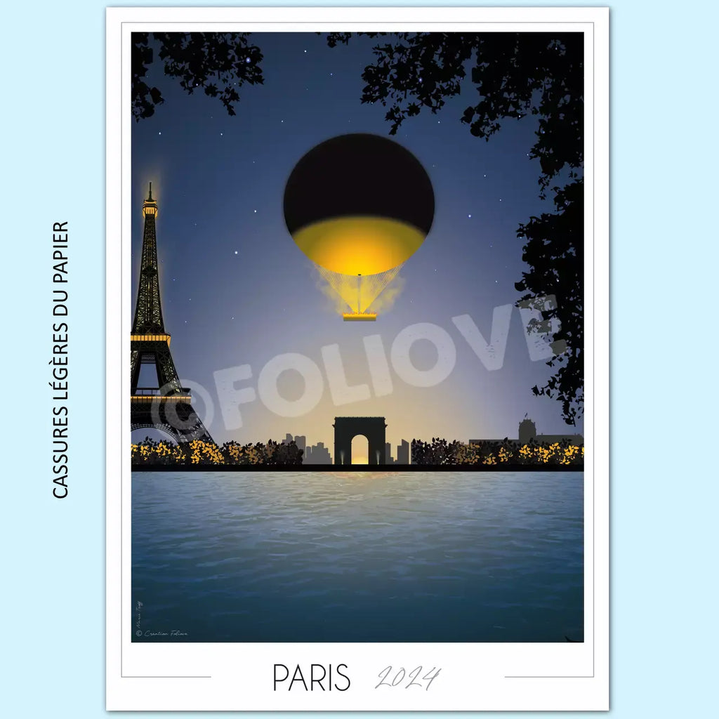 Affiche Paris 2024 Vasque Olympique | Imparfaite 50x70 cm