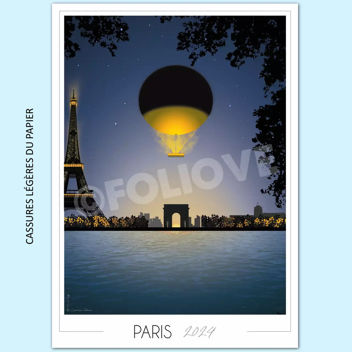 Affiche Paris 2024 Vasque Olympique | Imparfaite 50x70 cm
