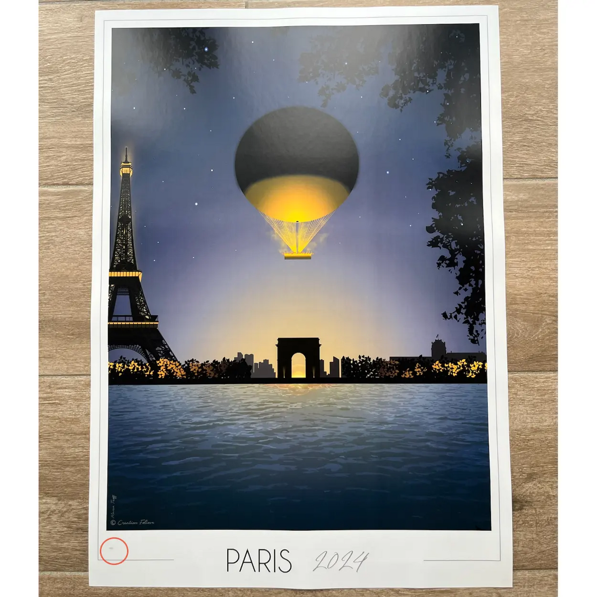 Affiche Paris 2024 Vasque Olympique 250g | Imparfaite 50x70 cm