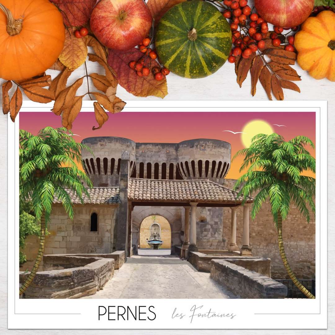 Affiche Pernes-les-Fontaines – Porte Notre-Dame