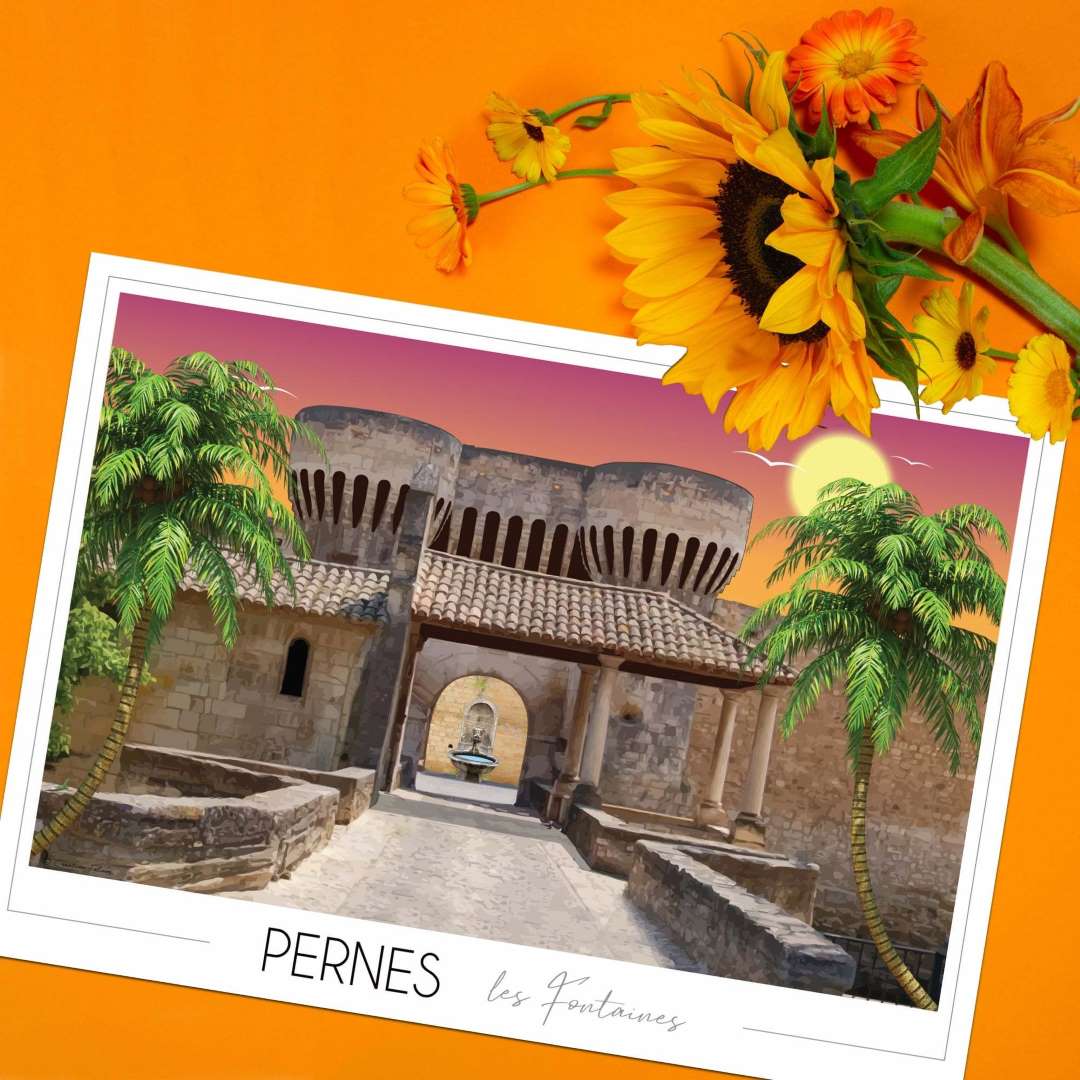 Affiche Pernes-les-Fontaines – Porte Notre-Dame