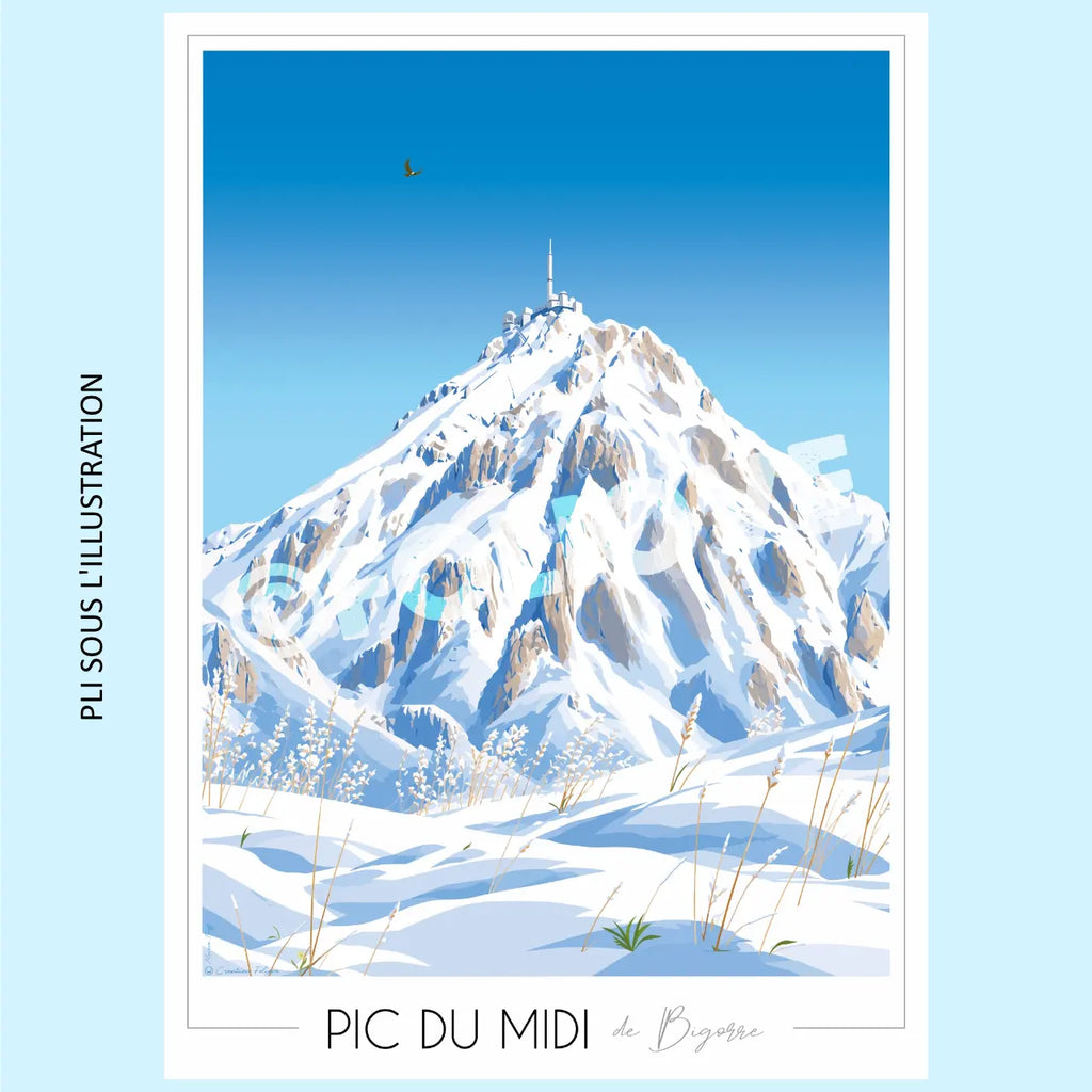 Affiche Pic du Midi de Bigorre Hiver | Imparfaite 50x70 cm
