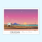 Affiche Gruissan Plage des Chalets