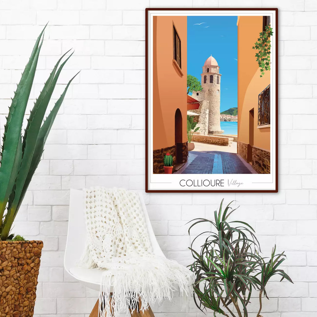Affiche Collioure Clocher