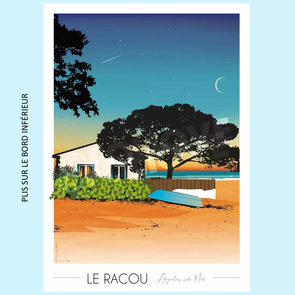 Affiche Le Racou - Argelès sur Mer | Imparfaite 30x42 cm