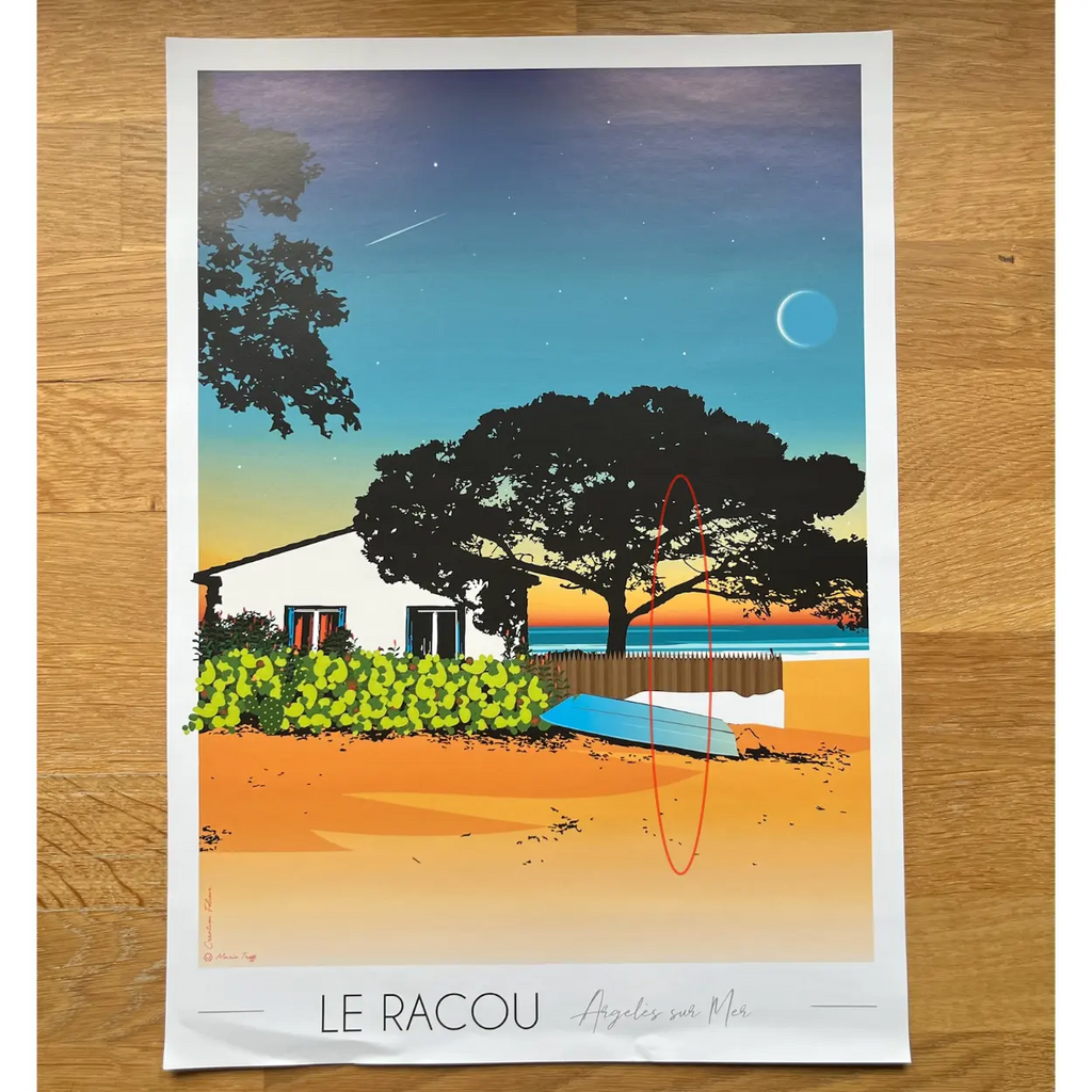 Affiche Le Racou - Argelès sur Mer | Imparfaite 30x42 cm