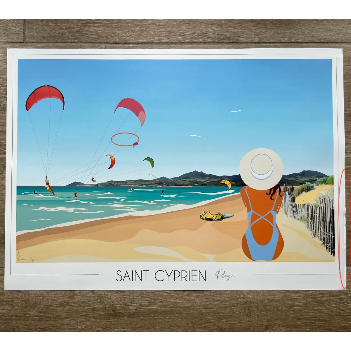 Affiche Saint Cyprien Plage | Imparfaite 50x70 cm