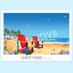 Affiche Sainte-Marie La Mer plage