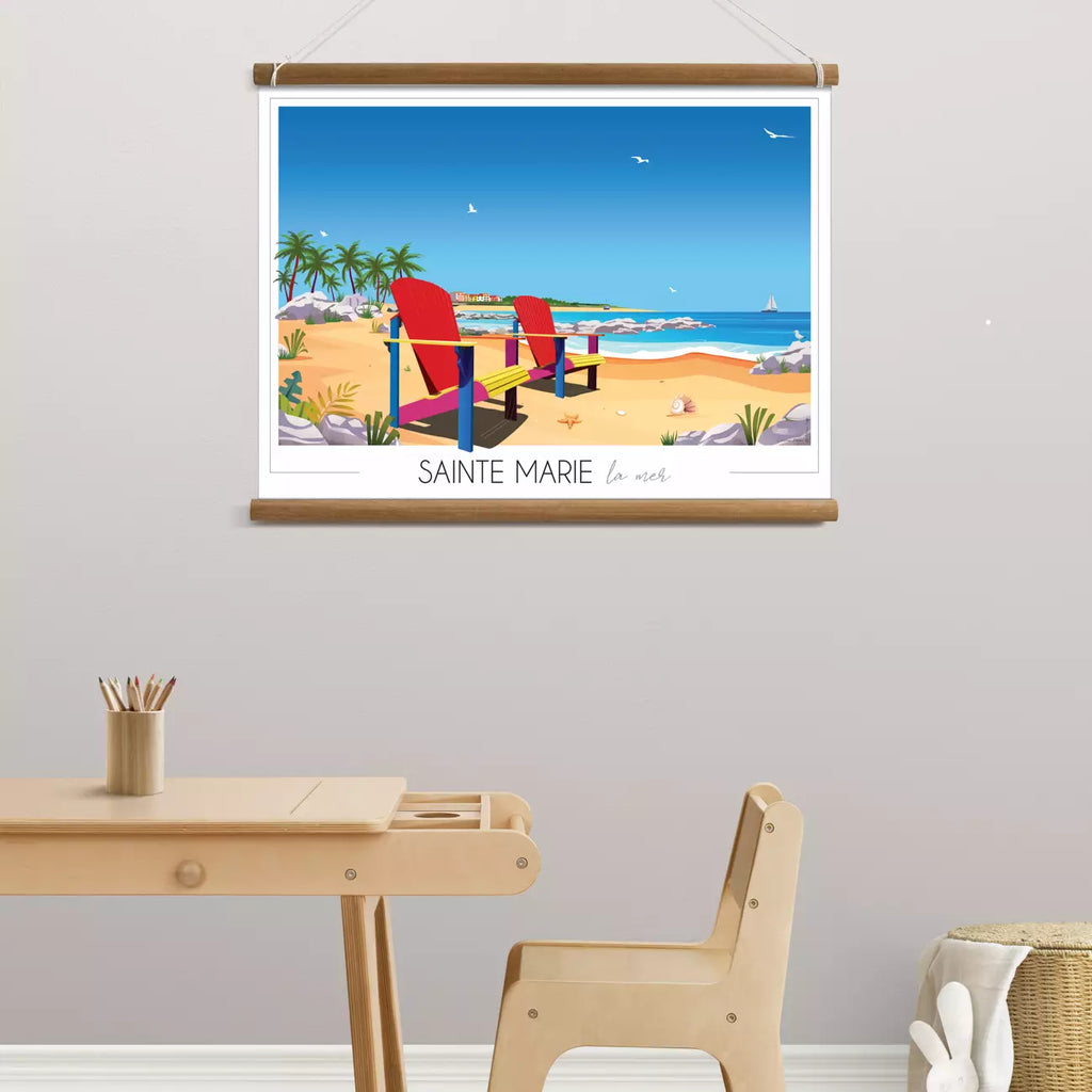 Affiche Sainte-Marie La Mer plage