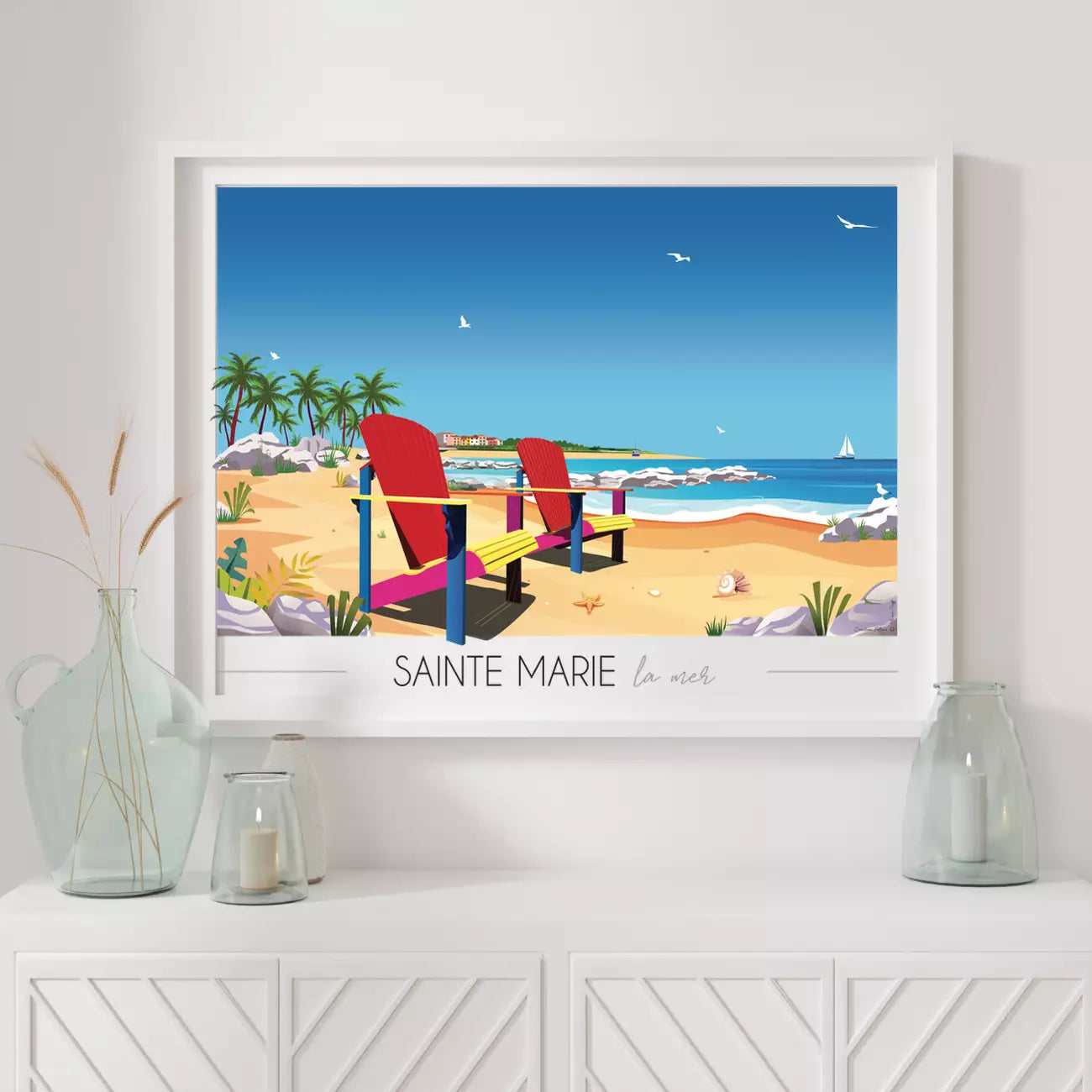 Affiche Sainte-Marie La Mer plage