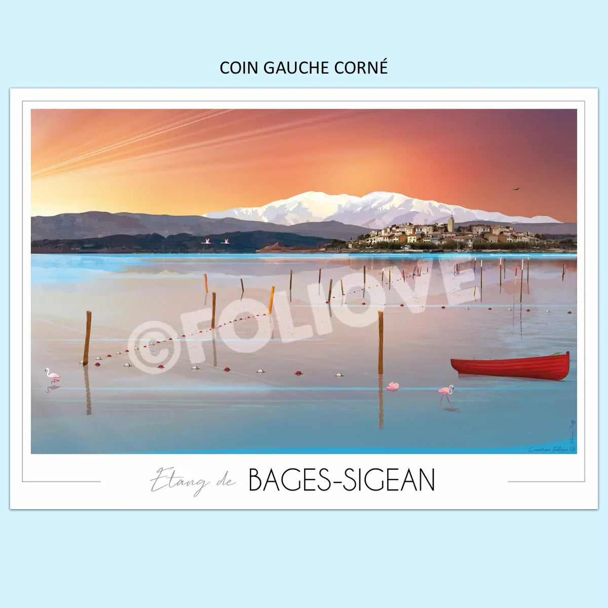 Affiche Étang de Bages Sigean | Imparfaite 50x70 cm