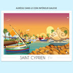 Affiche Saint-Cyprien port | Imparfaite 50x70 cm